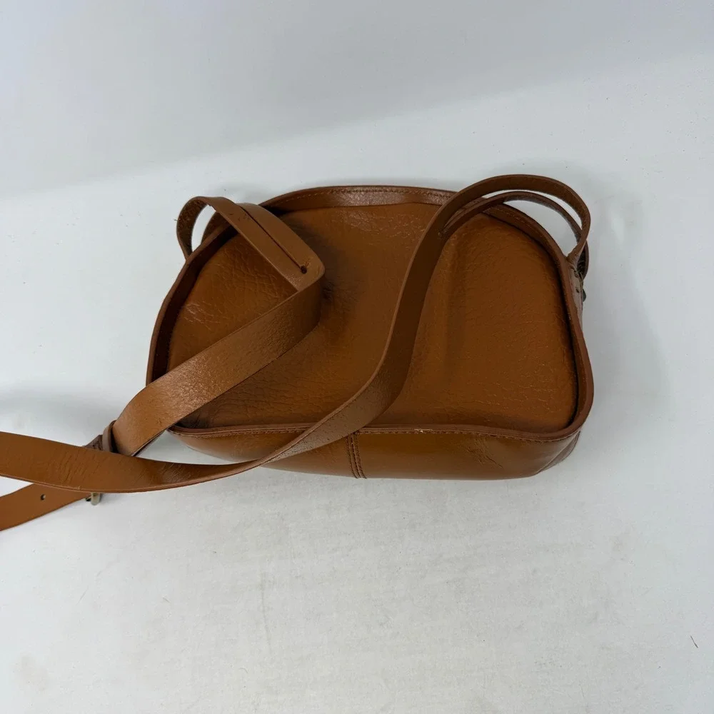 Madewell Crossbody Bag Brown Small Pebbled Leather Minimalist Everyday Timeless